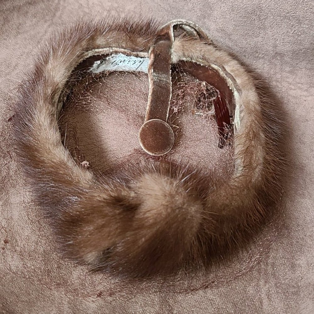 fur pillbox hat with veil from the 40s